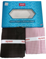 Raymond Unstitched Cotton  Checkered Shirt & Trouser Fabric