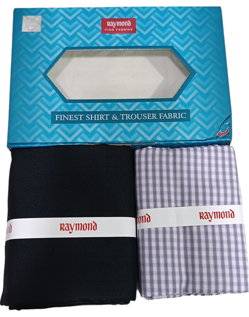 Raymond Unstitched Cotton  Checkered Shirt & Trouser Fabric