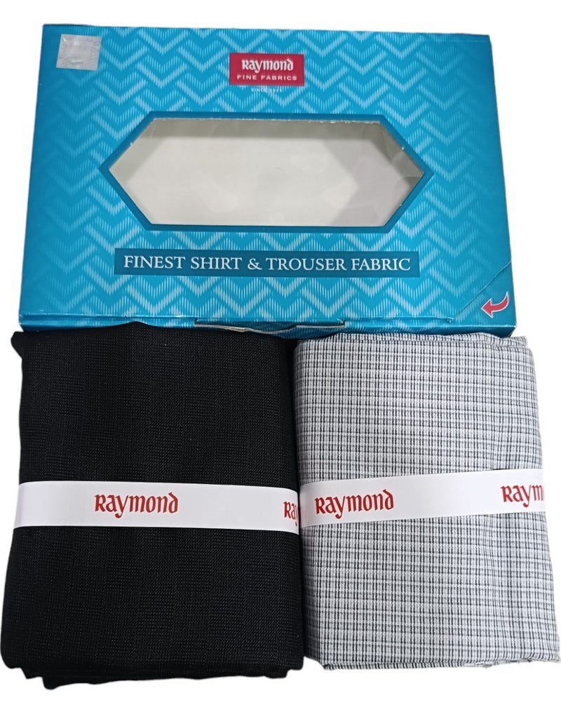 Raymond Unstitched Cotton  Checkered Shirt & Trouser Fabric