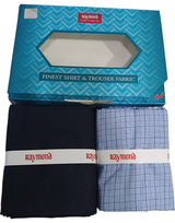 Raymond Unstitched Cotton  Checkered Shirt & Trouser Fabric