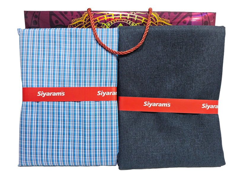 Siyaram Cotton Printed Shirt & Trouser Fabric (Unstitched)