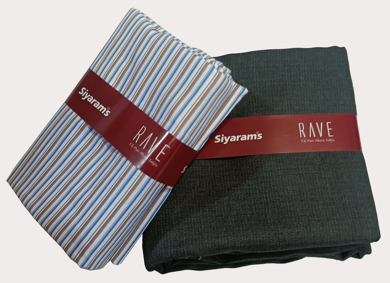 SIYARAM,S CHECKS PRINT SHIRT AND PANT FABRIC COMBO