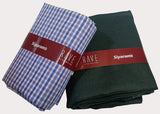 SIYARAM,S CHECKS PRINT SHIRT AND PANT FABRIC COMBO