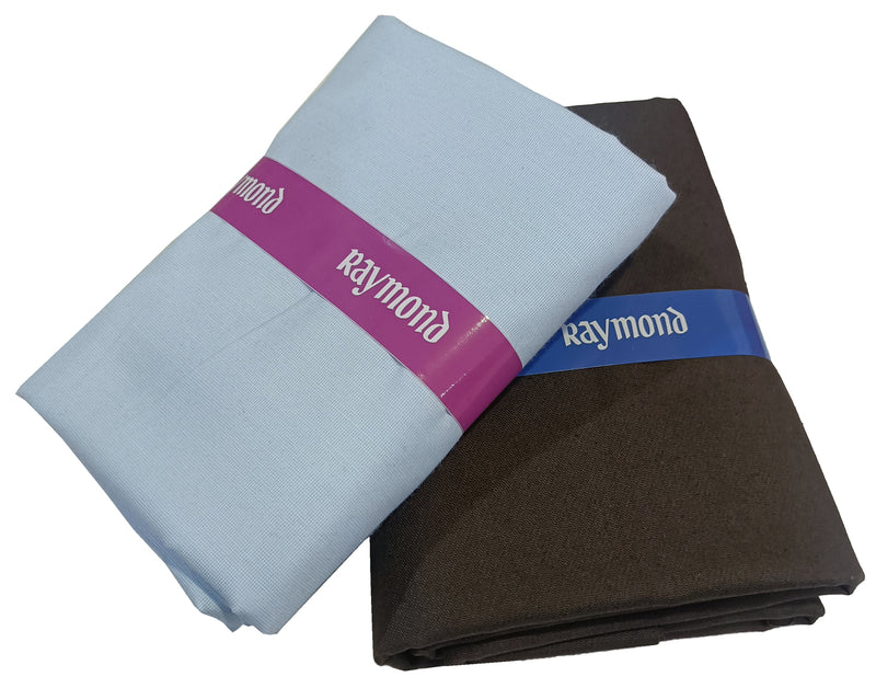 Raymond Unstitched Pure Cotton Plain Shirt & Trouser Fabric.