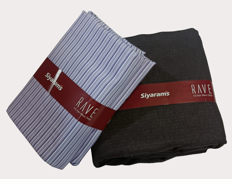 SIYARAM,S CHECKS PRINT SHIRT AND PANT FABRIC COMBO