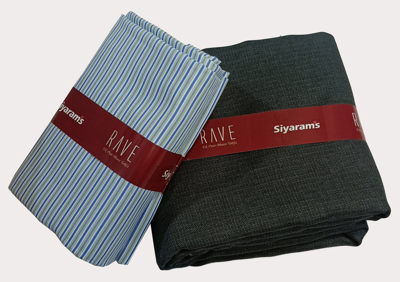 SIYARAM,S CHECKS PRINT SHIRT AND PANT FABRIC COMBO