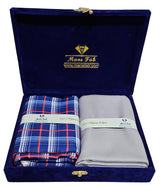 Manfabs Unstitched Cotton Checkered Shirt & Trouser Fabric