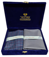 Manfabs Unstitched Cotton Checkered Shirt & Trouser Fabric