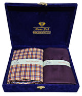 Manfabs Unstitched Cotton Checkered Shirt & Trouser Fabric