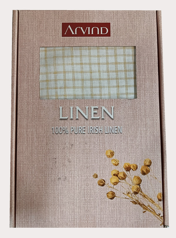 Arvind Linen Checkered Shirt Fabric