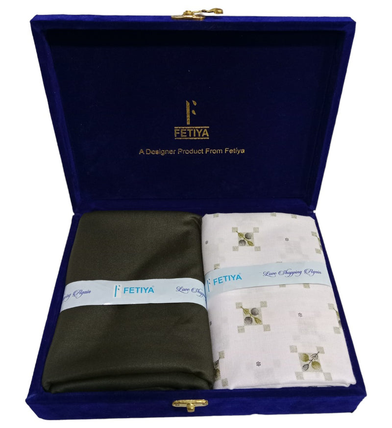 Fetiya Unstitched Cotton Checkered Shirt & Trouser Fabric