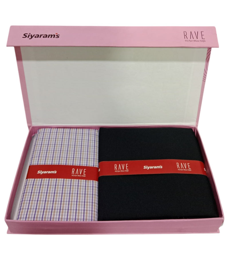 Siyaram"s Unstitched Cotton Checks Shirt & Trouser Fabric.