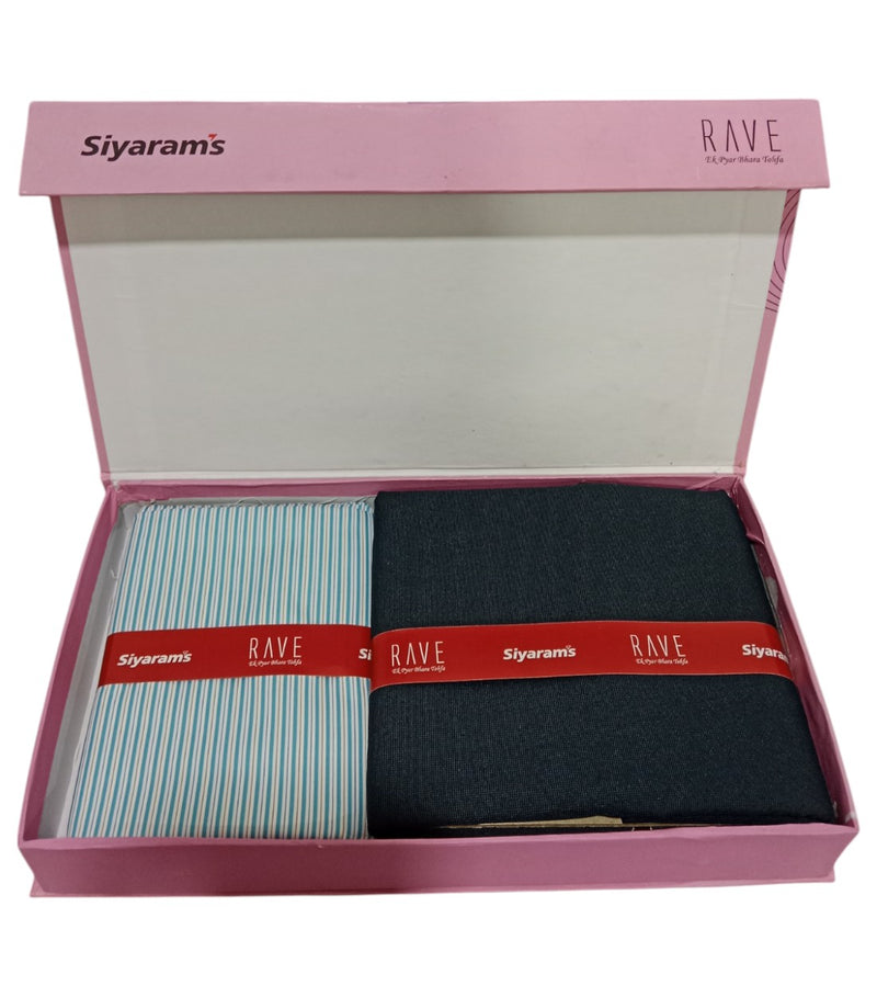 Siyaram"s Unstitched Cotton Checks Shirt & Trouser Fabric.