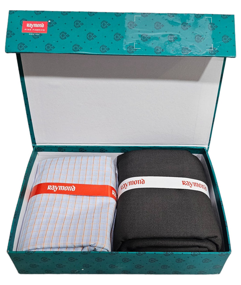 Latest Raymond Unstitched Cotton Checkered Shirt & Trouser Fabric