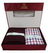 Mansfab Unstitched Cotton Checkered Shirt & Trouser Fabric