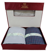 Mansfab Unstitched Cotton Checkered Shirt & Trouser Fabric