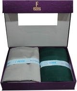 Fetiya Trendz Cotton Blend Solid Shirt & Trouser Fabric