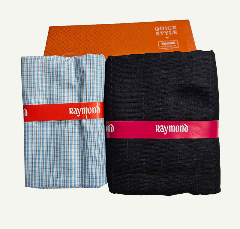 Raymond Cotton Blend Solid, Checkered Shirt & Trouser Fabric