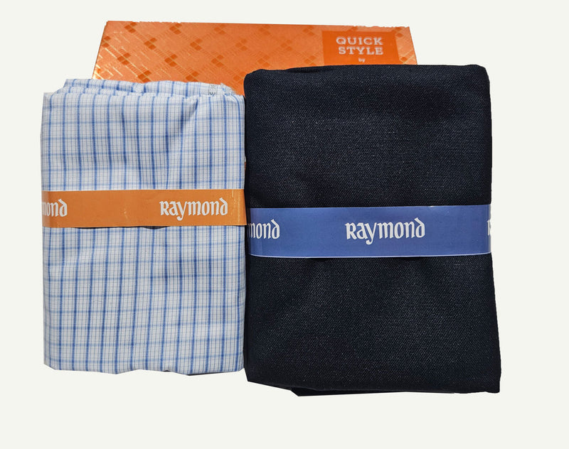 Raymond Cotton Blend Solid, Checkered Shirt & Trouser Fabric