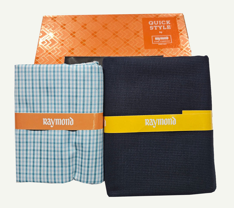 Raymond Cotton Blend Solid, Checkered Shirt & Trouser Fabric