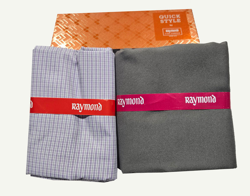 Raymond Cotton Blend Solid, Checkered Shirt & Trouser Fabric