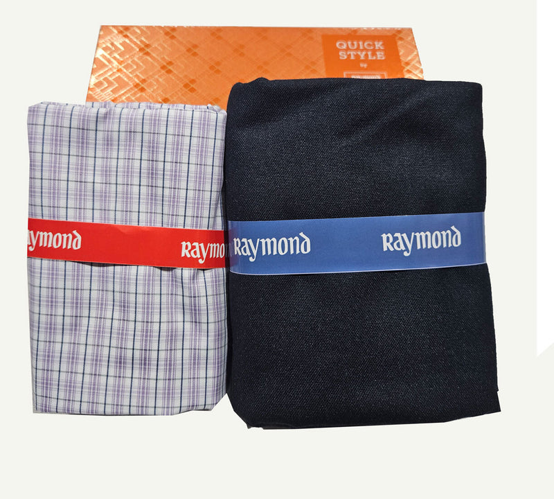 Raymond Cotton Blend Solid, Checkered Shirt & Trouser Fabric