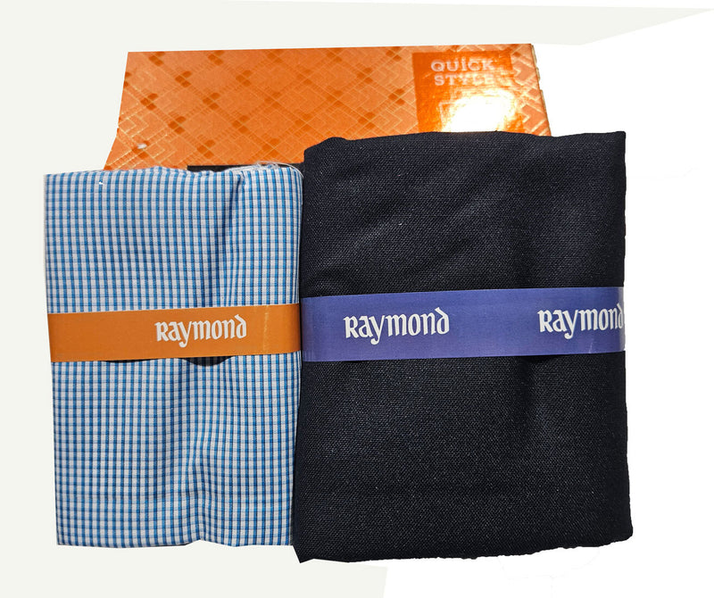 Raymond Cotton Blend Solid, Checkered Shirt & Trouser Fabric