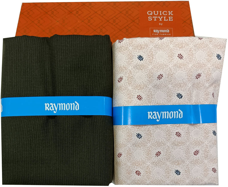 Raymond Cotton Blend Solid, Checkered Shirt & Trouser Fabric