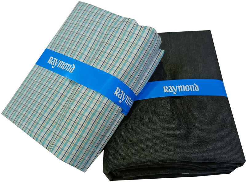 Raymond Cotton Blend Solid, Checkered Shirt & Trouser Fabric