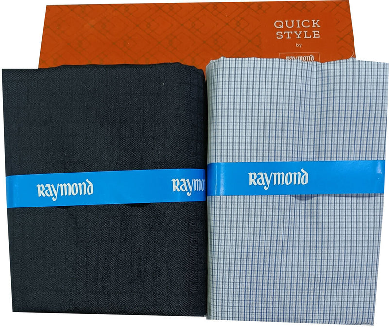 Raymond Cotton Blend Solid, Checkered Shirt & Trouser Fabric