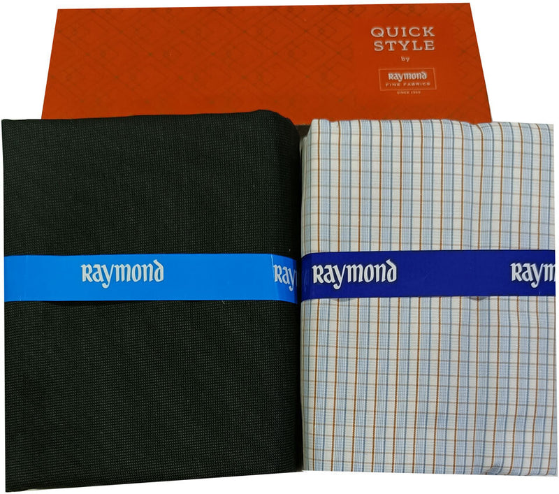 Raymond Cotton Blend Solid, Checkered Shirt & Trouser Fabric