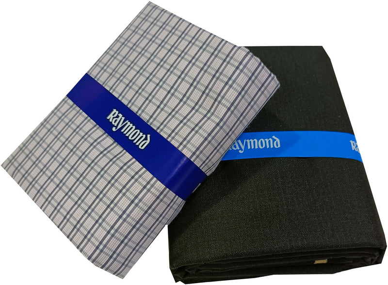 Raymond Cotton Blend Solid, Checkered Shirt & Trouser Fabric