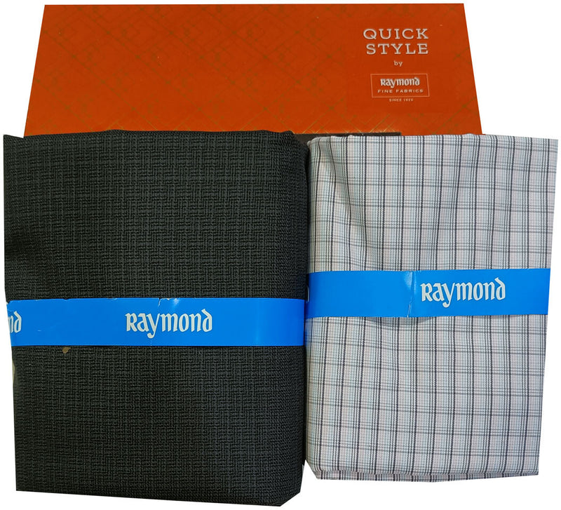 Raymond Cotton Blend Solid, Checkered Shirt & Trouser Fabric