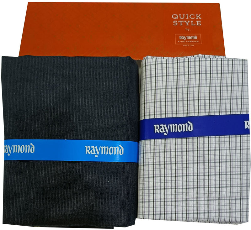 Raymond Cotton Blend Solid, Checkered Shirt & Trouser Fabric