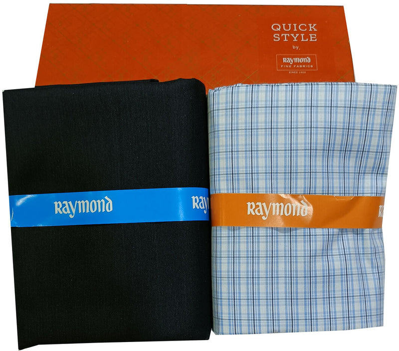 Raymond Cotton Blend Solid, Checkered Shirt & Trouser Fabric