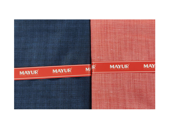 MAYUR Unstitched Pure Cotton Plain Shirt & Trouser Fabric.