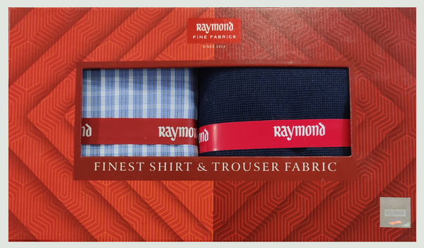 Raymond  Unstitched Cotton Shirt & Trouser Fabric Checkered.