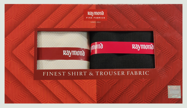 Raymond  Unstitched Cotton Shirt & Trouser Fabric Checkered.