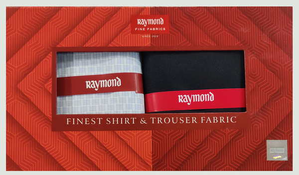 Raymond  Unstitched Cotton Shirt & Trouser Fabric Checkered.