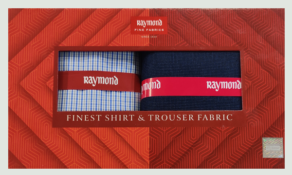 Raymond  Unstitched Cotton Shirt & Trouser Fabric Checkered.