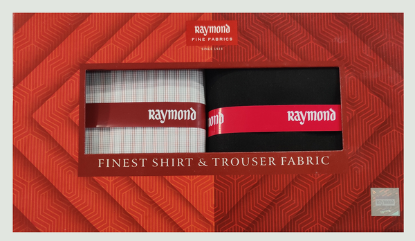 Raymond  Unstitched Cotton Shirt & Trouser Fabric Checkered.