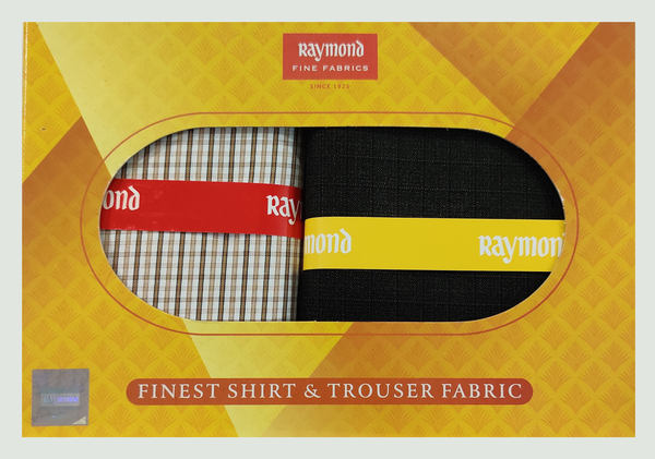 Raymond  Unstitched Cotton Shirt & Trouser Fabric Checkered