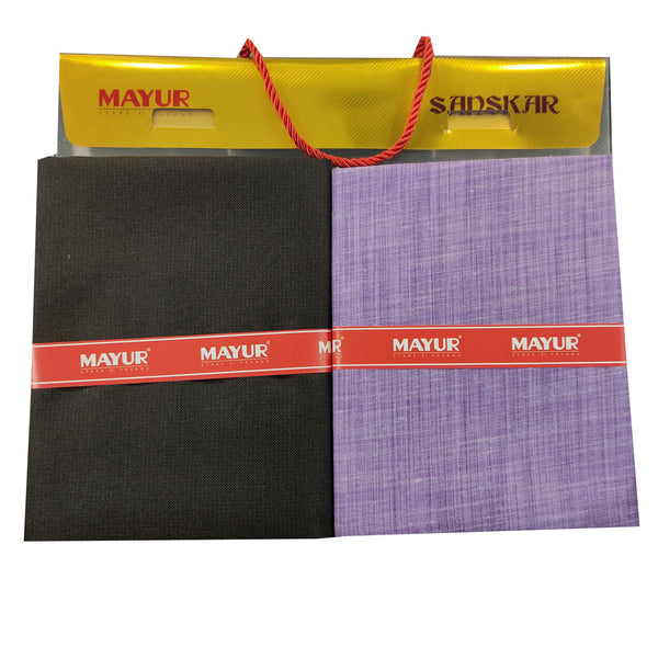 MAYUR Unstitched Pure Cotton Plain Shirt & Trouser Fabric.