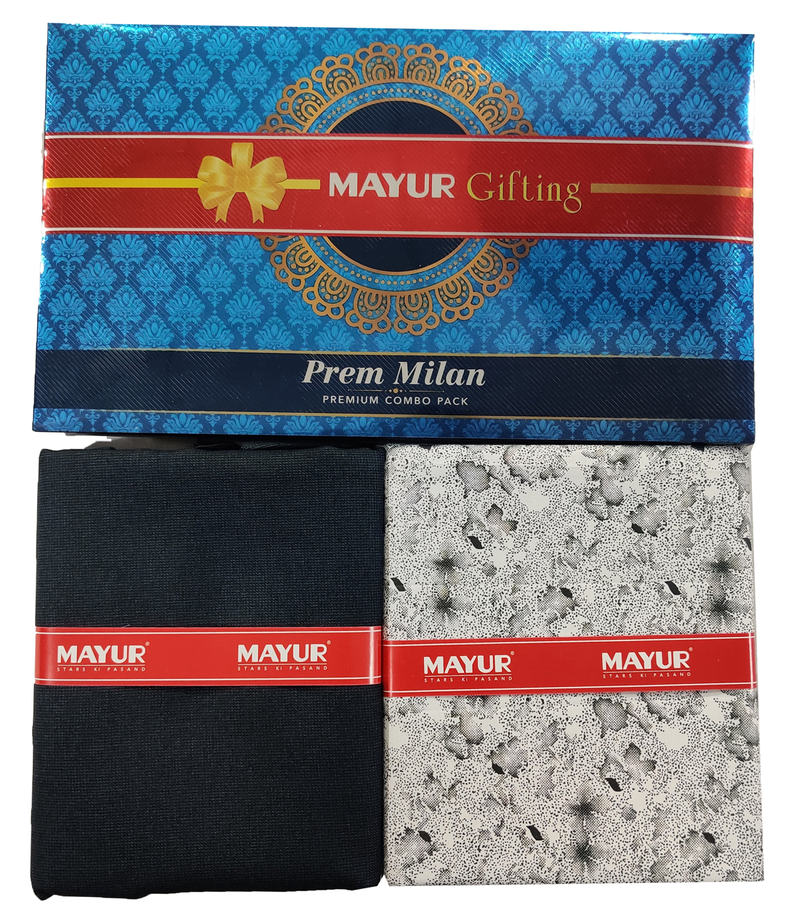 MAYUR Unstitched Pure Cotton Printed Shirt & Trouser Fabric