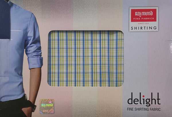 Raymond  Cotton Checkered Shirt Fabric  (Unstitched)-1017