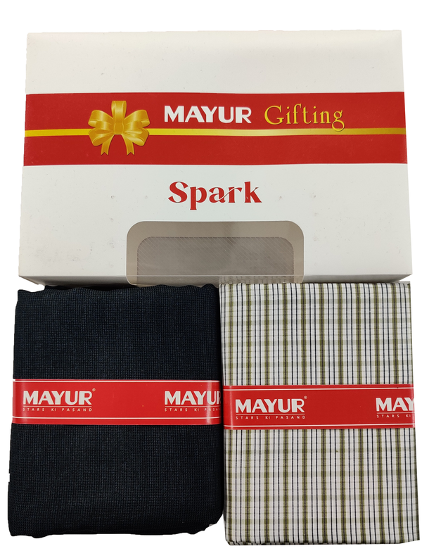 MAYUR Unstitched Cotton Shirt & Trouser Fabric Solid