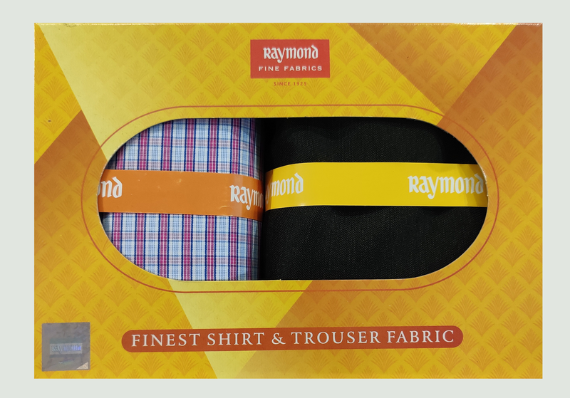 Buy Raymond Fabrics Makers Men's Unstitched Poly Cotton Plain Shirt and  Trouser Fabric Set - Gift Pack (Multicolour_Free Size) Set of 4 at Amazon.in