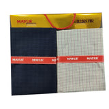 MAYUR Unstitched Pure Cotton Checkered Shirt & Trouser Fabric.