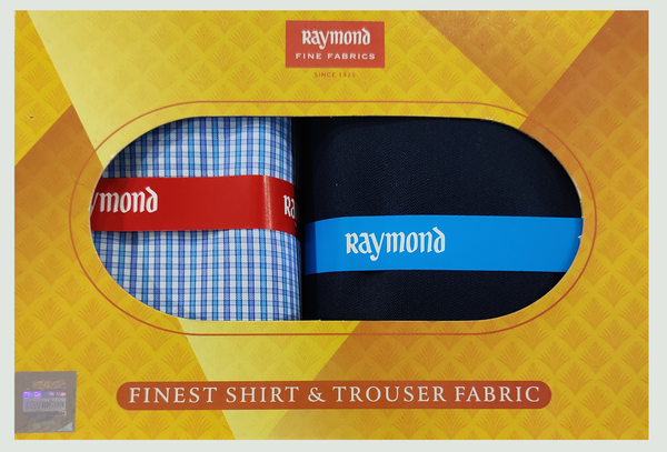 Raymond  Unstitched Cotton Shirt & Trouser Fabric Checkered