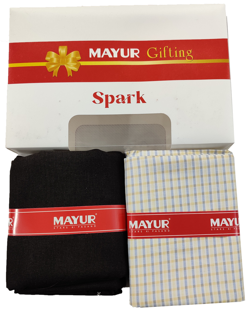 MAYUR Unstitched Cotton Shirt & Trouser Fabric Solid